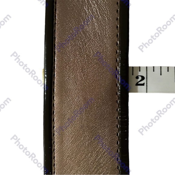 Fossil Genuine Leather Gold Metallic Brown Belt, Size Medium - Picture 10 of 11